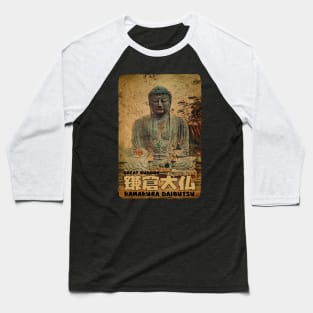 Kamakura Daibutsu Japanese Bronze Buddha Baseball T-Shirt